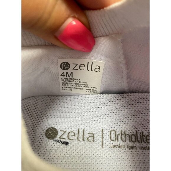 Zella BNWOT Womens Size 4 "Energize" knit Sneaker white lightweight NEW - Picture 6 of 8